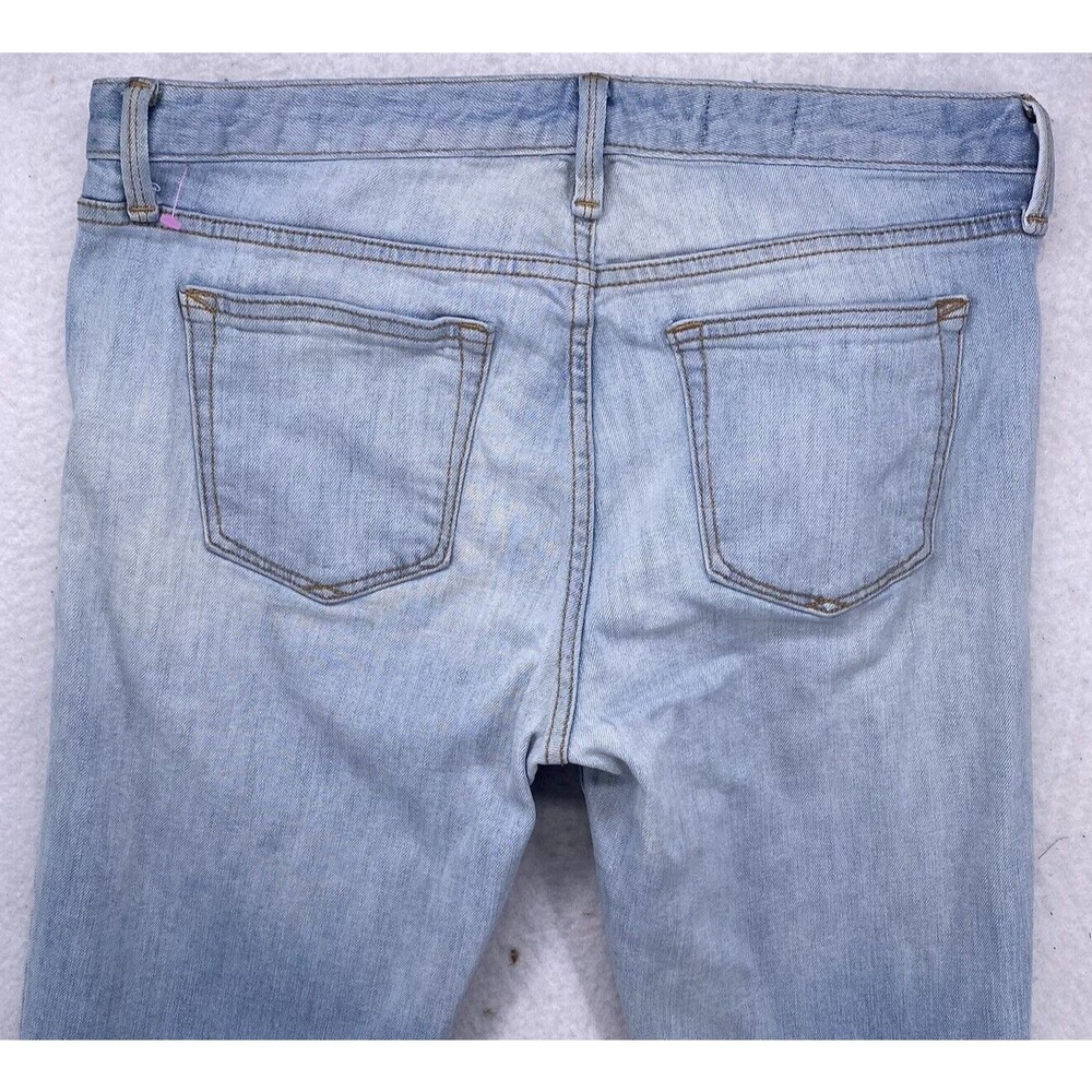 Gap 1969 Real Straight Light Wash Raw Hem Denim Jeans Women’s Size 30L (33x29) - Picture 8 of 12